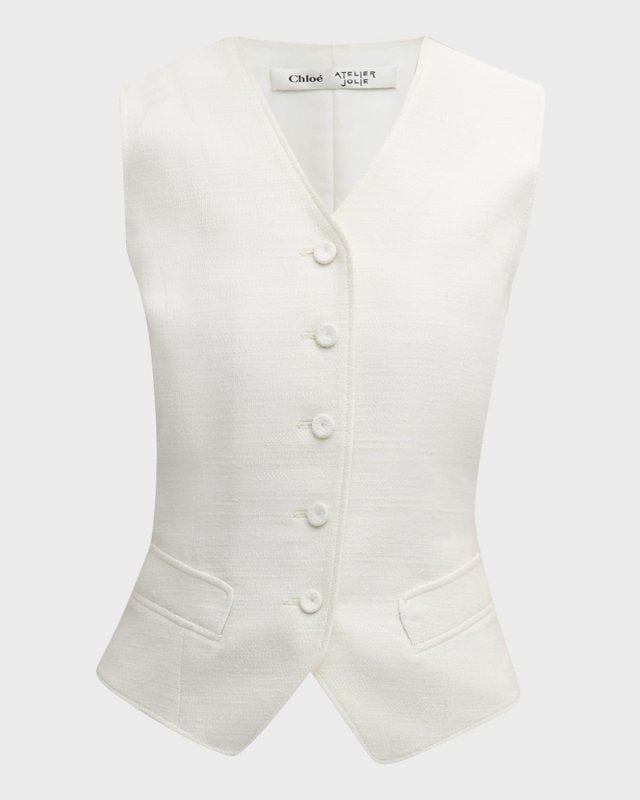 x Atelier Jolie Tailored Silk Waistcoat